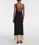 Палермо макси-платье с бахромой Taller Marmo, черный - фото 3