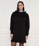 Платье-худи женское Blue с капюшоном, черный - фото