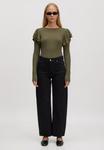 Топ EDITED Long sleeved top, Grün/Green - фото 2