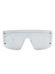 Солнцезащитные очки Spike Studs Mask Alexander McQueen Eyewear, серебяный - фото