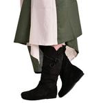 Средневековые ботинки на шнуровке черные - фото 2