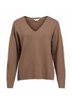 Джемпер OBJREYNARD V-NECK Object, коричневый - фото