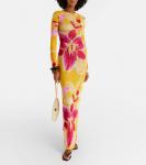 Цветочное сетчатое макси-платье Same, Yellow Tropical - фото 2