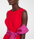 Платье миди с бантом Carolina Herrera, Berry - фото 4