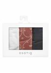 Брифы ESOTIQ 3-PACK, White Bordeaux Black/Bordeaux - фото 3