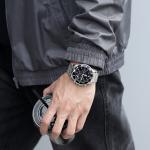 KANGOL Кварцевые часы из нержавеющей стали с черным циферблатом - фото 7