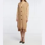 Шерстяной кардиган korem свободного кроя Pinko, бежевый - фото