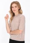 Футболка DreiMaster Basic T-shirt, Stone Melange/Beige - фото