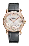 Часы Chopard Happy sport из розового золота с бриллиантами - фото
