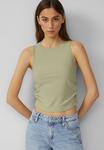 Топ MIT SEITLICHER RAFFUNG VANESSA MAI QS, зеленый - фото