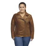 Кожаная куртка кроссовер Plus size Whet Blu, Whisky - фото