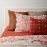 Простыня на резинке Ikea Dvala, 90х200 см, красно-коричневый - фото 3