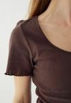 Футболка Noella Basic T-shirt, Chocolate/Brown - фото 4