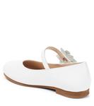 Кожаные балетки с аппликацией Il Gufo, белый - фото 2