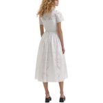 Миди-платье с короткими рукавами Self-portrait, белый - фото 5