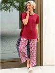Брюки-накидки с темно-красным и белым принтом WITT WEIDEN - фото 4