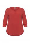 Блуза Kaffe Curve Blouse, True Red/Red - фото 5