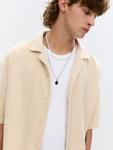 Рубашка на пуговицах Comfort fit Pull&Bear, бежевый - фото 3