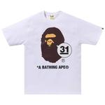 Футболка BAPE A Bathing Ape 31st Anniv. Ape Head Tee 'Wihte' - фото