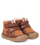 Ботинки с отделкой из текстильной кожи Wheat, Cognac - фото