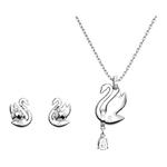 Swarovski Лебедь кристалл ожерелье женское голубое - фото 8