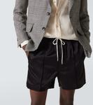 Атласные шорты Tom Ford, Black + White - фото 5