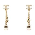 CHANEL Серьги Women's Gold/White - фото 4