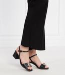 Кожаные сандалии с колонкой Furla, черный - фото 2