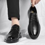 Мужские туфли Mulinsen черные с ажурными вставками - фото 2