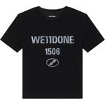 Кроп-топ с логотипом WE11DONE, черный - фото