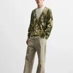 Трикотажная мужская зелёная футболка ZARA - фото 5