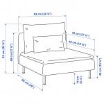 Сидячая часть SÖDERHAMN 1, Блекинге белый SODERHAMN IKEA - фото 7