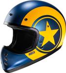 Шлем HJC v60 nyx, Blue/Yellow - фото 3