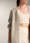Кардиган OYSHO LONG RIB KNIT, Stone - фото 3