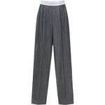 Завышенные плиссированные брюки Alexander Wang, серый - фото 2