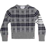 Детский свитер THOM BROWNE, серый - фото