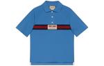 Детская рубашка-поло Gucci, синий - фото