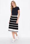 Юбка DreiMaster A-line skirt, Black White Stripe/Black - фото 2