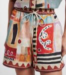 LRNCE Michelle бермуды из льна с принтом Alémais, Multi - фото 4