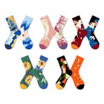 Унисекс носки до середины икры JKN, 5 пар (Винтажная газета) - фото 2