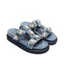 Сандалии джинсовые Kurt Geiger Orson Crystal, синий - фото 3