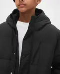 Детская стеганая парка с капюшоном Gap, черный - фото 6