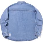 LiNing Мужская джинсовая куртка среднего синего цвета, Medium Blue Denim - фото 3