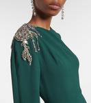 Украшенное платье Erdem, Pine Green - фото 4