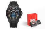 MARVEL Часы Hero Collection Quartz Movement Silicone Strap Watch Men's Watch Black Dial M-9309B - фото 2