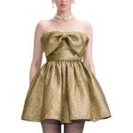 Металлическое миди-платье Self-portrait, золото - фото 4