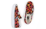 Кроссовки classic slip-on 'flower print' Vans, черный - фото 4