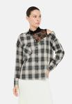 Блуза LIU JO CHECKED WITH LACE, Black - фото