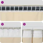 Плотные шторы , 2 шт., светло-серые, 140 x 175 см, бархатные vidaXL - фото 6