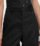 Прямые брюки из шерстяной смеси в рубчик Noanda Isabel Marant, Black - фото 4